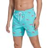 imageSILKWORLD Mens Swimming Trunks with Compression Liner 2 in 1 QuickDry Swim Shorts with Zipper PocketsBlue Pink Fish