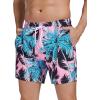 imageSILKWORLD Mens Swimming Trunks with Compression Liner 2 in 1 QuickDry Swim Shorts with Zipper PocketsPink Blue Coconut