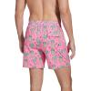 imageSILKWORLD Mens Swimming Trunks with Compression Liner 2 in 1 QuickDry Swim Shorts with Zipper PocketsPink Pineapple