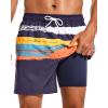 Navy Orange Stripe