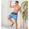 imageSILKWORLD Mens Swim Trunks Quick Dry Shorts with PocketsCoconut Tree Pineappleblue