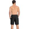 imageSILKWORLD Men Swim Trunks with Compression Liner 7quot Bathing Suits Quick Dry Swimming Shorts with Zipper PocketA01black