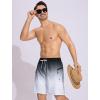 imageSILKWORLD Men Swim Trunks with Compression Liner 7quot Bathing Suits Quick Dry Swimming Shorts with Zipper PocketBlack Grey Gradient