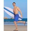 imageSILKWORLD Men Swim Trunks with Compression Liner 7quot Bathing Suits Quick Dry Swimming Shorts with Zipper PocketBlue Black Gradient