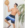 imageSILKWORLD Men Swim Trunks with Compression Liner 7quot Bathing Suits Quick Dry Swimming Shorts with Zipper PocketNavy Gradient Stripes