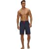 imageSILKWORLD Mens Swimming Trunks Bathing Suit Athletic Swimwear with PocketsNavyRed DrawstringLarge