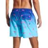 imageSILKWORLD Mens Compression Lined Swim Trunks WaterResistant Swimming Shorts Bathing Suits  Quick Dry ampamp Zipper Pockets Blue Fish Medium