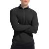 imageSILKWORLD Mens Quick Dry UPF 50 Sun Protection Shirts Long Sleeve Rash Guard with Thumb Hole Athletic Pullover ShirtBlack