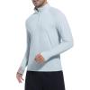 imageSILKWORLD Mens Quick Dry UPF 50 Sun Protection Shirts Long Sleeve Rash Guard with Thumb Hole Athletic Pullover ShirtGray