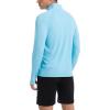 imageSILKWORLD Mens Quick Dry UPF 50 Sun Protection Shirts Long Sleeve Rash Guard with Thumb Hole Athletic Pullover ShirtLight Blue
