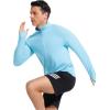 imageSILKWORLD Mens Quick Dry UPF 50 Sun Protection Shirts Long Sleeve Rash Guard with Thumb Hole Athletic Pullover ShirtLight Blue