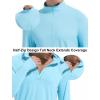 imageSILKWORLD Mens Quick Dry UPF 50 Sun Protection Shirts Long Sleeve Rash Guard with Thumb Hole Athletic Pullover ShirtLight Blue