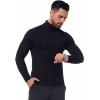 imageSILKWORLD Mens Slim Fit Turtleneck Sweater Knitted Twisted Pullover Casual Long Sleeves Basic TopBlack
