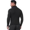 imageSILKWORLD Mens Slim Fit Turtleneck Sweater Knitted Twisted Pullover Casual Long Sleeves Basic TopBlack