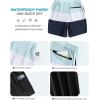 imageSILKWORLD Mens Swim Trunks Front Zipper Fly Quick Dry Beach Shorts with Compression Liner and Back Zipper Pockets1blue  White  Navy