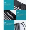 imageSILKWORLD Mens Swim Trunks Front Zipper Fly Quick Dry Beach Shorts with Compression Liner and Back Zipper PocketsBlack White Stripe