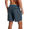 imageSILKWORLD Mens Swim Trunks Front Zipper Fly Quick Dry Beach Shorts with Compression Liner and Back Zipper PocketsDark Gray