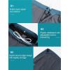 imageSILKWORLD Mens Swim Trunks Front Zipper Fly Quick Dry Beach Shorts with Compression Liner and Back Zipper PocketsDark Gray