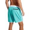 imageSILKWORLD Mens Swim Trunks Front Zipper Fly Quick Dry Beach Shorts with Compression Liner and Back Zipper PocketsLake Green