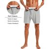 imageSILKWORLD Mens Swim Trunks Front Zipper Fly Quick Dry Beach Shorts with Compression Liner and Back Zipper PocketsLight Grey