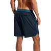 imageSILKWORLD Mens Swim Trunks Front Zipper Fly Quick Dry Beach Shorts with Compression Liner and Back Zipper PocketsNavy Blue