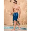 imageSILKWORLD Mens Swim Trunks QuickDry Board Shorts 9quot Bathing Suits with Zipper Pockets  No Mesh LinerNavy Blue