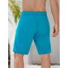 imageSILKWORLD Mens Swim Trunks QuickDry Board Shorts 9quot Bathing Suits with Zipper Pockets  No Mesh LinerPeacock Blue