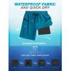 imageSILKWORLD Mens Swim Trunks with Compression Liner Quick Dry Swimsuits 7 Inch Bathing Suit for Men Peacock Blue Solid Color Small