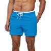 imageSILKWORLD Mens Swimmig Trunks Quick Dry Bathing Suits Board Shorts with Mesh LiningWhite ampamp BlueXXLarge