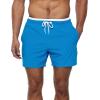 imageSILKWORLD Mens Swimmig Trunks Quick Dry Bathing Suits Board Shorts with Mesh LiningWhite ampamp BlueXXLarge