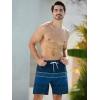 imageSILKWORLD Quick Dry Mens Swim Trunks with Compression Liner 7quot Mens Bathing Suits with Zip Pockets9ablue Stripes