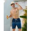 imageSILKWORLD Quick Dry Mens Swim Trunks with Compression Liner 7quot Mens Bathing Suits with Zip Pockets9ablue Stripes