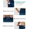 imageSILKWORLD Quick Dry Mens Swim Trunks with Compression Liner 7quot Mens Bathing Suits with Zip Pockets9ablue Stripes