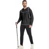 imageSILKWORLD UPF 50 Fishing Shirts for Men Long Sleeve Sun Protection Hoodie UV SPF Rash Guard Workout Swim ShirtsBlack