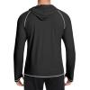 imageSILKWORLD UPF 50 Fishing Shirts for Men Long Sleeve Sun Protection Hoodie UV SPF Rash Guard Workout Swim ShirtsBlack