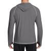 imageSILKWORLD UPF 50 Fishing Shirts for Men Long Sleeve Sun Protection Hoodie UV SPF Rash Guard Workout Swim ShirtsCharcoal Grey