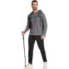 imageSILKWORLD UPF 50 Fishing Shirts for Men Long Sleeve Sun Protection Hoodie UV SPF Rash Guard Workout Swim ShirtsCharcoal Grey