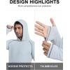 imageSILKWORLD UPF 50 Fishing Shirts for Men Long Sleeve Sun Protection Hoodie UV SPF Rash Guard Workout Swim ShirtsDark Grey