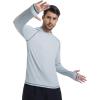 imageSILKWORLD UPF 50 Fishing Shirts for Men Long Sleeve Sun Protection Hoodie UV SPF Rash Guard Workout Swim ShirtsDark Grey