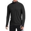 imageSILKWORLD Mens Quick Dry UPF 50 Sun Protection Shirts Long Sleeve Rash Guard with Thumb Hole Athletic Pullover ShirtBlack