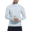 imageSILKWORLD Mens Quick Dry UPF 50 Sun Protection Shirts Long Sleeve Rash Guard with Thumb Hole Athletic Pullover ShirtGray