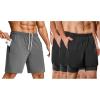 imageSILKWORLD Mens Running Shorts 4 PCS Including 3 Pieces of Quick Dry Mens Athletic Shorts with Compression Liner ampamp 1 No Liner Gym Workout Shorts for Men