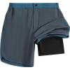 imageSILKWORLD Mens Swim Trunks Front Zipper Fly Quick Dry Beach Shorts with Compression Liner and Back Zipper PocketsDark Gray