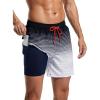 imageSILKWORLD Mens Swimming Trunks Quick Dry Swimsuit Fashion Bathing Suits Stretchy Swim Shorts with Boxer Brief Lined and Zip PocketsBlack Grey GradientSmall