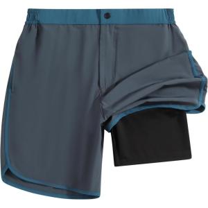 imageSILKWORLD Mens Swim Trunks Front Zipper Fly Quick Dry Beach Shorts with Compression Liner and Back Zipper PocketsDark Gray