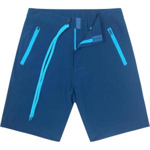 imageSILKWORLD Mens Swim Trunks QuickDry Board Shorts 9quot Bathing Suits with Zipper Pockets  No Mesh LinerNavy Blue