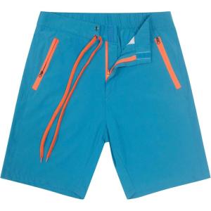 imageSILKWORLD Mens Swim Trunks QuickDry Board Shorts 9quot Bathing Suits with Zipper Pockets  No Mesh LinerPeacock Blue