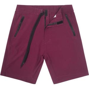 imageSILKWORLD Mens Swim Trunks QuickDry Board Shorts 9quot Bathing Suits with Zipper Pockets  No Mesh LinerWine Red