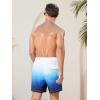 imageSILKWORLD Mens Swim Trunks with Compression Liner 2 in 1 Quick Dry Bathing Suit Beach Shorts with Zipper PocketsA05 Light Blue Gradient