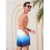 imageSILKWORLD Mens Swim Trunks with Compression Liner 2 in 1 Quick Dry Bathing Suit Beach Shorts with Zipper PocketsA05 Light Blue Gradient